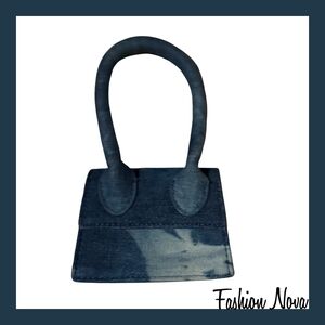 Fashion Nova Dark Denim Mini Tote Bag